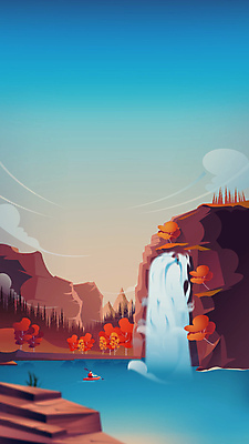 나무 구름 호수 자연 하늘 레저 산 한명 사람 풍경 성인 절벽 폭포 가을 카누 성인한명만 모션그래픽 MP4 MOV 자연요소 식물 1 계절 수상스포츠 생태계 동영상 성인만 파일형식