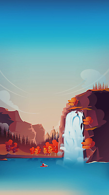 나무 구름 호수 자연 하늘 레저 산 한명 사람 풍경 성인 절벽 폭포 가을 카누 성인한명만 모션그래픽 MP4 MOV 자연요소 식물 1 계절 수상스포츠 생태계 동영상 성인만 파일형식