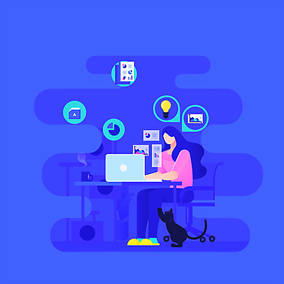 전신 한마리 여자 의자 비즈니스 전구 그래프 한명 앉기 성인 파란색 노트북 컴퓨터 고양이 사무 비즈니스우먼 책상 문서 재택근무 프리랜서 얼굴없음 성인여자한명만 디지털노마드 모션그래픽 MP4 MOV 직업 1 컬러 가구 포유류 모션 정보기술 사람 전자제품 반려동물 업무 직장인 동영상 여자한명만 성인여자만 파일형식