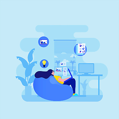 전신 여자 화분 여유 하늘색 비즈니스 전구 창문 그래프 한명 앉기 성인 노트북 사무 비즈니스우먼 휴양지 문서 얼굴없음 성인여자한명만 디지털노마드 빈백 워케이션 모션그래픽 MP4 MOV 1 감정 생활용품 모션 정보기술 사람 파란색 전자제품 장소 업무 직장인 동영상 여자한명만 성인여자만 파일형식