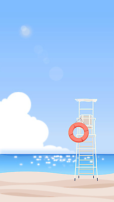 구름 바다 백그라운드 의자 하늘 풍경 해변 사람없음 여름 햇빛 여름풍경 휴양지 튜브 모션그래픽 MP4 MOV 구명부환 자연요소 계절 가구 태양 장소 안전장비 동영상 파일형식 여름_계절
