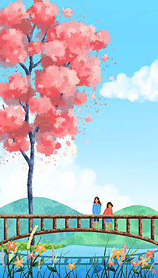 전신 PSD 여자 호수 일러스트 봄꽃 하늘 휴식 풍경 성인 두명 친구 벚꽃 벚나무 구경 가교 성인여자만 국내일러스트 나무 건축물 꽃 컨셉 관계 사람 봄 여자만 성인만 파일형식