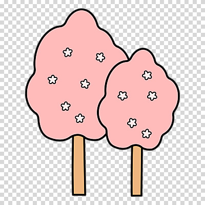 편집이미지 분홍색 누끼 사람없음 봄 벚꽃 벚나무 PNG 나무 계절 꽃 컬러 파일형식