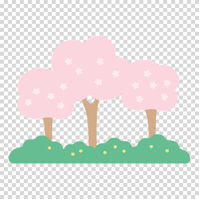 편집이미지 분홍색 누끼 사람없음 봄 벚꽃 풀 벚나무 PNG 나무 식물 계절 꽃 컬러 파일형식
