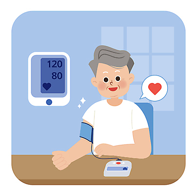 할아버지 노년 남자 말풍선 일러스트 한명 앉기 상반신 파란색 건강관리 하트 책상 측정 혈압계 노후건강 혈압 혈압측정 노인남자한명만 국내일러스트 AI파일 모양 1 컬러 가구 의학 의료기기 모션 건강 관리 사람 성인 노후 남자한명만 노인남자만 파일형식 벡터
