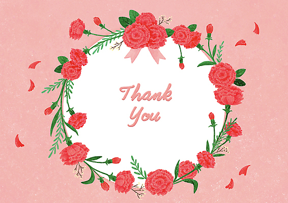 PSD 꽃잎 리본 일러스트 프레임 사람없음 빨간색 축하 원형 카네이션 감사 국내일러스트 도형 꽃 감정 컬러 컨셉 파일형식