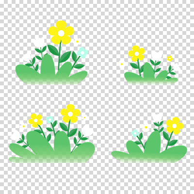 편집이미지 봄꽃 누끼 잔디 사람없음 초록색 봄 PNG 식물 계절 꽃 컬러 파일형식