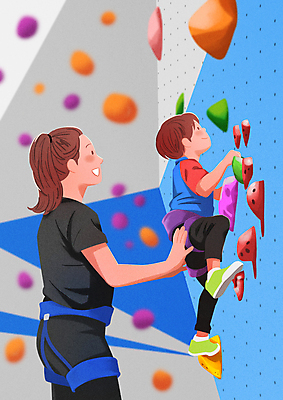 전신 PSD 여자 남자 어린이 밧줄 스포츠 일러스트 소년 상반신 성인 두명 운동 강사 잡기 도움 역동적 오르기 암벽등반 암벽등반가 인공암벽등반 클라이밍 국내일러스트 직업 줄 컨셉 모션 건강 사람 등산 등반 파일형식