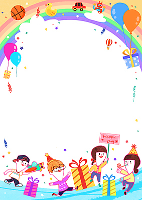 전신 PSD 구름 여자 남자 어린이 무지개 일러스트 비행기 프레임 들기 소녀 소년 여러명 선물상자 컬러풀 장난감 고깔모자 팻말 어린이날 풍선 어린이만 카피스페이스 국내일러스트 자연요소 모자_잡화 기념일 컬러 다수 항공교통 모션 대중교통 선물 사람 상자 공백 파일형식