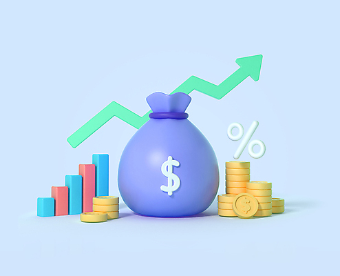 PSD 편집이미지 화살표 그래프 사람없음 경제 파란색 3D 달러 퍼센트 돈자루 주식 투자 상승 동전탑 가상화폐 편집3D 컬러 컨셉 돈 비즈니스 금융 쌓기 동전 특수기호 디지털합성 파일형식
