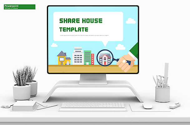 템플릿 손 하늘색 돋보기 들기 신체부위 이사 PPT 프레젠테이션 문서템플릿 공유 찾기 애니형PPT 공유경제 9P 쉐어하우스 이미지템플릿 모션 주택 사람 경제 파란색 파일형식