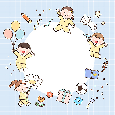 전신 여자 남자 꽃 행복 별 어린이 하늘색 일러스트 축구공 프레임 사랑 들기 소녀 소년 여러명 책 선물상자 장난감 손들기 봄 유치원 어린이날 종이비행기 풍선 어린이만 카피스페이스 국내일러스트 AI파일 자연요소 식물 계절 교육 기념일 감정 다수 공 축구용품 모션 선물 사람 파란색 상자 공백 종이접기 파일형식 벡터