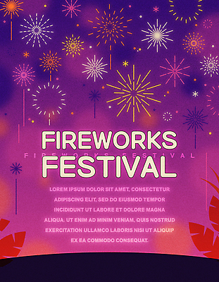 포스터 일러스트 하늘 폭죽 불꽃놀이 타이포그라피 사람없음 여름 축제 공연 야간 자주색 국내일러스트 AI파일 자연요소 문자 계절 컬러 놀이 이벤트 파일형식 벡터