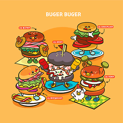 캐릭터 접시 일러스트 들기 사람없음 다양 감자튀김 햄버거 닭 소스 케첩 머스터드 냅킨 피클 양파링 불고기버거 소스통 수제햄버거 오이피클 치킨버거 월간캐릭터 일러캐릭터 AI파일 식기 다수 모션 조류 감자 패스트푸드 통 튀김 양념 소스_음식 절임 파일형식 벡터