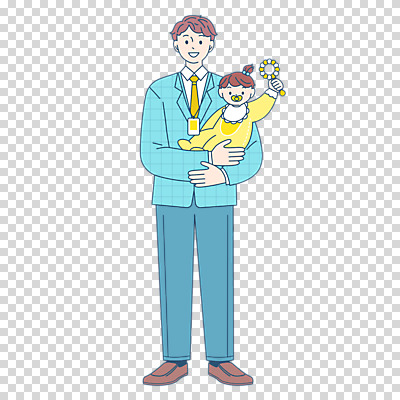 전신 편집이미지 여자 남자 딸 안기 미소 들기 누끼 정장 성인 두명 육아 아기 아빠 딸랑이 PNG 육아대디 옷 가족 모션 표정 사람 아기용품 파일형식