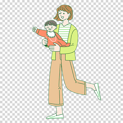 전신 편집이미지 여자 남자 아들 안기 엄마 미소 누끼 성인 두명 걷기 아기 PNG 손뻗기 가족 모션 표정 사람 파일형식