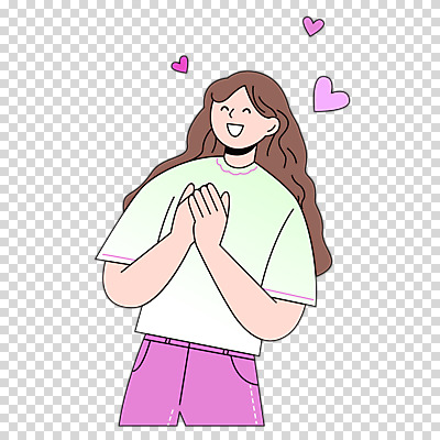 편집이미지 여자 분홍색 한명 미소 누끼 상반신 성인 기쁨 하트 박수 PNG 성인여자한명만 모양 1 감정 컬러 표정 사람 손짓 여자한명만 성인여자만 파일형식