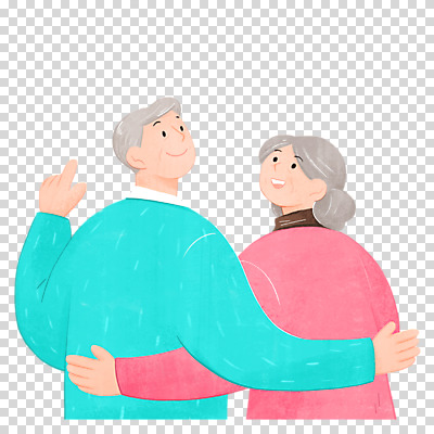 편집이미지 응시 여자 할아버지 노년 남자 할머니 안기 어깨동무 누끼 상반신 두명 노부부 가리킴 뒤돌아보기 PNG 노인만 부부 시선 포즈 모션 사람 손짓 성인 성인만 파일형식