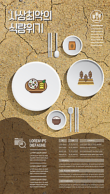 템플릿 그릇 접시 포스터 수저 사람없음 갈색 사막 밀 단무지 가뭄 밥그릇 주먹밥 식량부족 쌀포대 위기 포스터템플릿 이미지템플릿 AI파일 식기 컬러 밥 날씨 곡류 파일형식 벡터