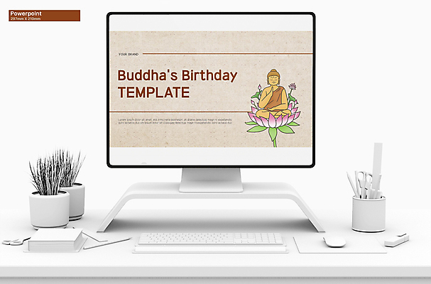 템플릿 불교 연꽃 사람없음 갈색 부처님오신날 PPT 프레젠테이션 불상 문서템플릿 부처 애니형PPT 9P 이미지템플릿 기념일 꽃 종교 컬러 파일형식