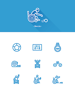 아이콘 하늘색 공 운동선수 사람모양 줄자 들기 앉기 사람없음 픽토그램 만세 장애인 메달 라인아이콘 휠체어 점수 굴리기 점수판 패럴림픽 보치아 2D아이콘 AI파일 모양 스포츠 올림픽 모션 자 파란색 장애 상_상패 파일형식 벡터