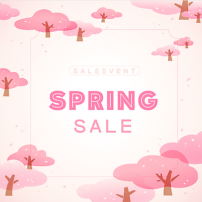 분홍색 백그라운드 꽃무늬 일러스트 프레임 이벤트 타이포그라피 사람없음 세일 벚꽃 벚나무 봄맞이 카피스페이스 프로모션 국내일러스트 AI파일 나무 문자 꽃 컬러 무늬 봄 공백 파일형식 벡터