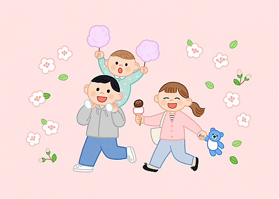 전신 PSD 여자 남자 꽃 행복 분홍색 여행 일러스트 가족 아이스크림 들기 성인 세명 소풍 걷기 봄 곰인형 아기 목말 돗자리 솜사탕 국내일러스트 식물 계절 감정 인형 컬러 관계 모션 디저트 사람 야외활동 파일형식