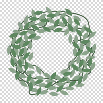 편집이미지 줄기 잎 프레임 누끼 사람없음 초록색 원형 PNG 도형 식물 컬러 파일형식