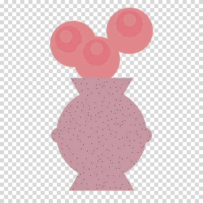 식물 편집이미지 화분 분홍색 누끼 사람없음 PNG 컬러 파일형식