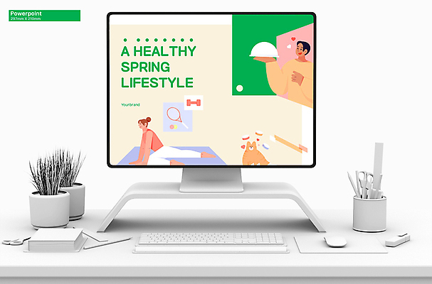 전신 템플릿 여자 남자 건강 들기 상반신 성인 두명 초록색 노란색 고양이 봄 아령 요가자세 매트 테니스라켓 PPT 프레젠테이션 문서템플릿 쟁반덮개 성인만 애니형PPT 9P 이미지템플릿 계절 컬러 포즈 요가 포유류 모션 사람 반려동물 테니스 덮개 라켓 파일형식