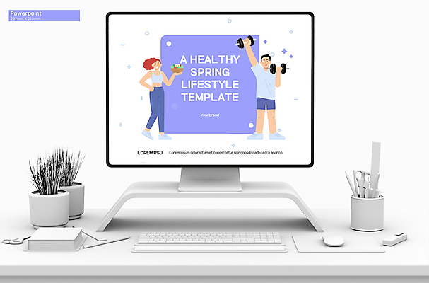 전신 템플릿 여자 남자 허리손 건강 들기 성인 두명 보라색 봄 아령 샐러드 PPT 프레젠테이션 문서템플릿 성인만 애니형PPT 9P 이미지템플릿 계절 음식 컬러 포즈 모션 사람 파일형식