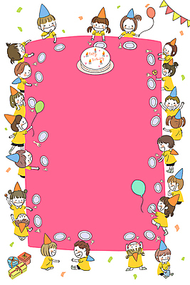 PSD 접시 여자 남자 어린이 분홍색 포크 일러스트 장난 선물 서기 웃음 앉기 소녀 소년 여러명 선물상자 손들기 케이크 유치원 고깔모자 가리킴 잡기 생일파티 먹기 꽃가루 유치원복 풍선 손뻗기 가랜드 어린이만 카피스페이스 국내일러스트 모자_잡화 식기 옷 교육 컬러 다수 모션 디저트 표정 사람 손짓 상자 공백 생일 가루 파티용품 파일형식