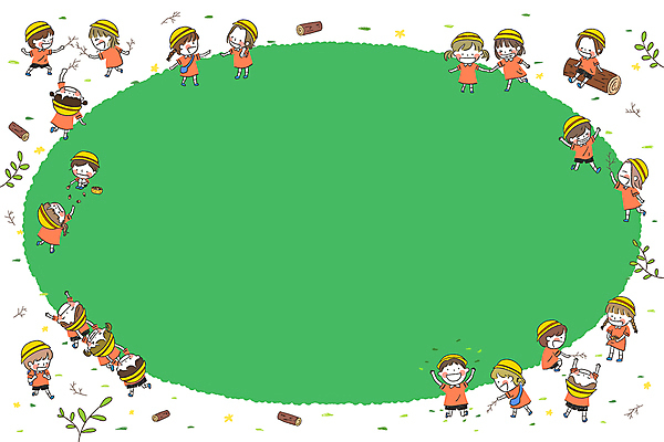 PSD 나무 여자 남자 어린이 일러스트 놀이 프레임 서기 웃음 들기 앉기 소녀 소년 여러명 초록색 손들기 손잡기 유치원 나뭇가지 가리킴 원형 던지기 통나무 도토리 유치원복 자연학습 기차놀이 어린이만 카피스페이스 국내일러스트 도형 식물 옷 교육 컬러 다수 모션 표정 사람 손짓 공백 견과류 체험학습 파일형식