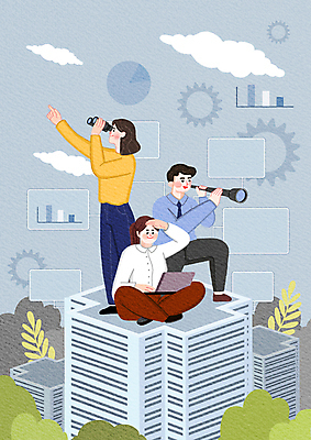 전신 PSD 여자 남자 일러스트 돋보기 그래프 나뭇잎 들기 앉기 성인 건물 세명 노트북 손들기 망원경 회색 구직 도시 톱니바퀴 찾기 성인만 국내일러스트 건축물 컬러 컨셉 잎 모션 사람 전자제품 파일형식