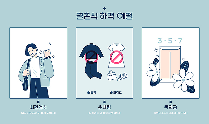 옷 여자 꽃 문화 하늘색 가방 일러스트 결혼식 한명 정장 상반신 성인 손들기 금지 예절 시간 손목시계 돈봉투 시간엄수 하객 성인여자한명만 홀수 축의금 국내일러스트 AI파일 식물 1 잡화 시계 결혼 돈 장신구 모션 봉투 사람 파란색 숫자 고객 여자한명만 성인여자만 파일형식 벡터