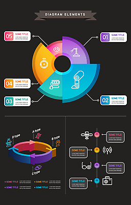 디자인 화살표 일러스트 비즈니스 그래프 사람없음 그래픽 컬러풀 원형 로봇 국내일러스트 AI파일 도형 컬러 파일형식 벡터