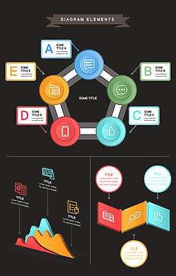 디자인 일러스트 비즈니스 그래프 사람없음 그래픽 컬러풀 오각형 국내일러스트 AI파일 도형 컬러 파일형식 벡터
