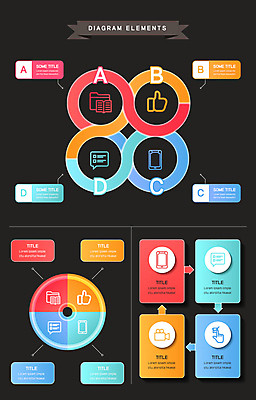 디자인 일러스트 비즈니스 그래프 사람없음 그래픽 컬러풀 사각형 원형 국내일러스트 AI파일 도형 컬러 파일형식 벡터