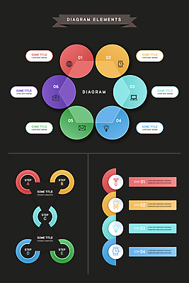 디자인 일러스트 비즈니스 그래프 사람없음 그래픽 컬러풀 원형 국내일러스트 AI파일 도형 컬러 파일형식 벡터