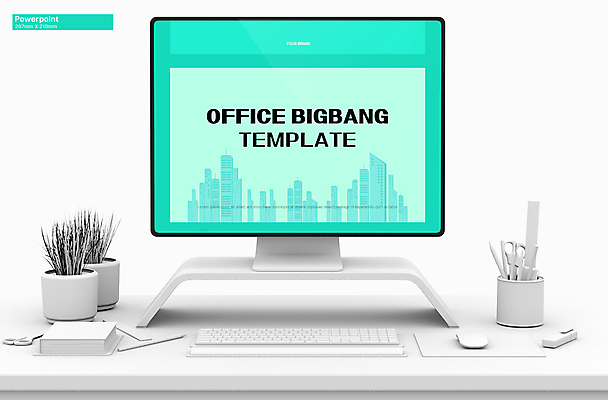 템플릿 빌딩 사람없음 건물 PPT 프레젠테이션 문서템플릿 민트색 애니형PPT 9P 오피스빅뱅 이미지템플릿 건축물 컬러 파일형식