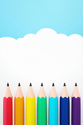 PSD 편집 편집이미지 프레임 사람없음 연필 3D 모형 디지털합성 무지개색 카피스페이스 편집소스 편집3D 학용품 컬러풀 필기구 공백 파일형식