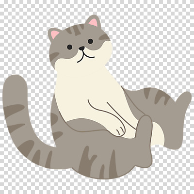 편집이미지 한마리 누끼 앉기 사람없음 고양이 회색 PNG 세계고양이의날 1 기념일 컬러 포유류 모션 반려동물 파일형식