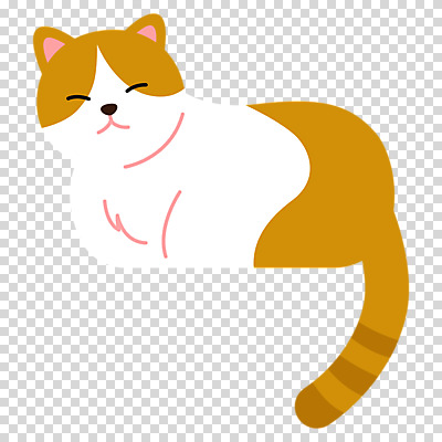 편집이미지 한마리 누끼 사람없음 눈감음 고양이 PNG 세계고양이의날 1 기념일 포유류 모션 반려동물 파일형식