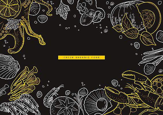 라인일러스트 일러스트 새우 사람없음 노란색 검은색 가재 문어 단호박 주꾸미 국내일러스트 AI파일 컬러 호박 연체동물 갑각류 수중동물 파일형식 벡터