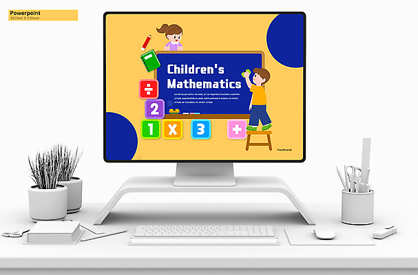 전신 템플릿 여자 어린이교육 남자 어린이 들기 소녀 소년 상반신 두명 파란색 숫자 노란색 칠판 수학 PPT 프레젠테이션 문서템플릿 발판 에듀 어린이만 애니형PPT 이미지템플릿 문자 교육 컬러 교과목 모션 사람 에듀케이션 파일형식