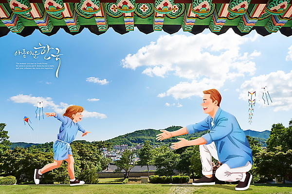 전신 PSD 외국인 구름 여자 남자 딸 어린이 일러스트 하늘 팔벌리기 소녀 성인 두명 달리기 여행객 봄 아빠 연 거인 웅크림 국내여행 부녀 국내일러스트 자연요소 계절 여행 가족 모션 사람 인종 놀이용품 파일형식