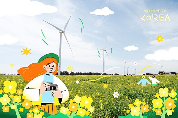 백인 구름 여자 남자 꽃 흑인 꽃밭 일러스트 하늘 바람 들기 상반신 성인 세명 친구 제주도 여행객 카메라 봄풍경 봄 유채 풍력기 국내여행 유채밭 성인만 국내일러스트 AI파일 자연요소 서양인 식물 계절 여행 밭 관계 모션 날씨 한국 사람 풍경 전자제품 풍력에너지 파일형식 벡터