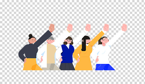 편집이미지 여자 캠페인 허리손 누끼 여러명 상반신 성인 손들기 도움 일렬 PNG 시위 연대 성인여자만 포즈 다수 컨셉 모션 사람 여자만 성인만 파일형식