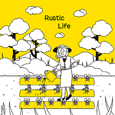 전신 나무 구름 여자 여유 허리손 채소 일러스트 산 한명 성인 노란색 물뿌리개 농촌 풀 물주기 전원생활 텃밭 성인여자한명만 국내일러스트 AI파일 자연요소 식물 1 감정 컬러 포즈 밭 모션 사람 생활 시골 여자한명만 성인여자만 파일형식 벡터