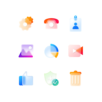 아이콘 사람모양 사람없음 컬러풀 쓰레기통 최고 보호 전화기 톱니바퀴 이미지 영상 원그래프 따봉 통화 방패 설정 사원증 글래스모피즘 2D아이콘 AI파일 모양 디자인 컬러 컨셉 비즈니스 모션 그래프 파일형식 벡터